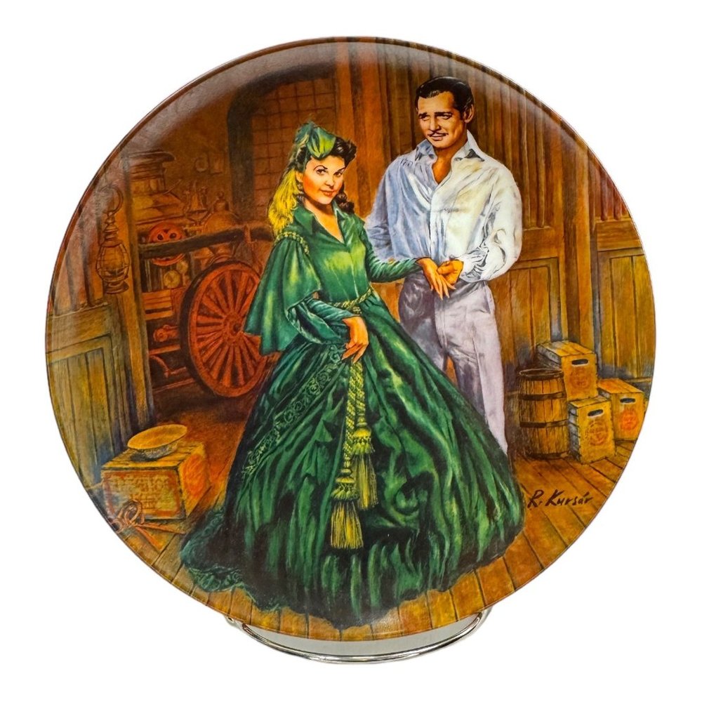 Gone With The Wind "Scarlett's Green Dress" Plate Vintage 1984 8.5" by Knowles